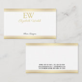 Elegantes Design der Minimalistischen Gold Lines C Visitenkarte (Vorne/Hinten)