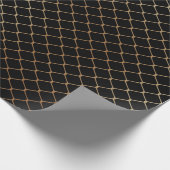 Elegantes Design der modernen Goldenen Zaun-Kette Geschenkpapier (Ecke)