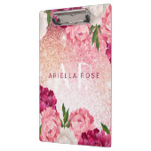 Elegantes Design der Rose Glitzer Klemmbrett (Links)