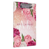 Elegantes Design der Rose Glitzer Klemmbrett (Rechts)