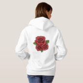 Elegantes Design der Rose Hoodie (Schwarz voll)
