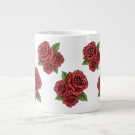 Elegantes Design der Rose Jumbo-Tasse