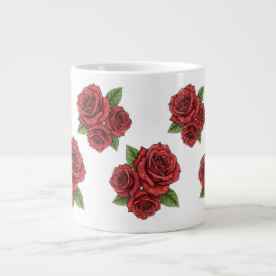 Elegantes Design der Rose Jumbo-Tasse