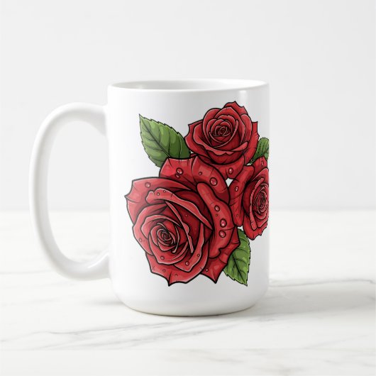 Elegantes Design der Rose Kaffeetasse (Links)