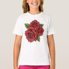 Elegantes Design der Rose T-Shirt