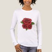 Elegantes Design der Rose Tri-Blend Shirt (Vorderseite)