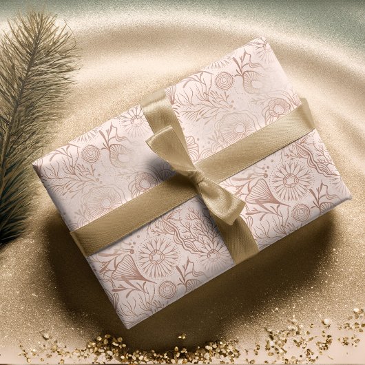 Elegantes Design des Meereslebens Geschenkpapier Set