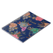 Elegantes Design Extravaganter Goldener Foil Blume Notizblock (Linke Seite)