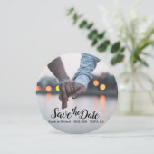 Elegantes Design/Foto Save The Date (Stehend Vorderseite)