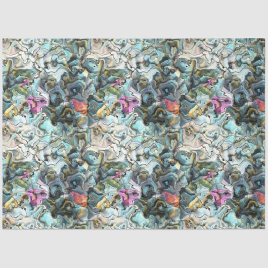 Elegantes Design für Abstrakte Oyster-Muschel Seidenpapier (Vorderseite)