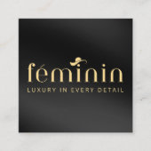 Elegantes Design für benutzerdefinierte Visitenkar Quadratische Visitenkarte (Vorderseite)