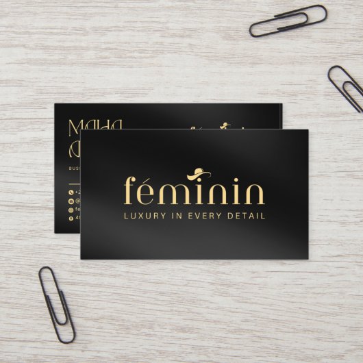 Elegantes Design für benutzerdefinierte Visitenkar Visitenkarte (Vorderseite/Rückseite Beispiel)