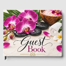 Elegantes Design für das Gästebuch des Orchideen-S