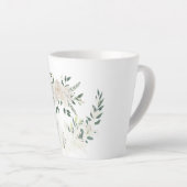 Elegantes Design für den weißen Blumenkranz Milchtasse (Rechte Ecke)