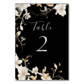 Elegantes Design für die weiße Blume auf der Schwa Tischnummer (Vorderseite)