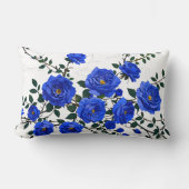 Elegantes Design für eine blaue Rose Lendenkissen (Vorderseite)