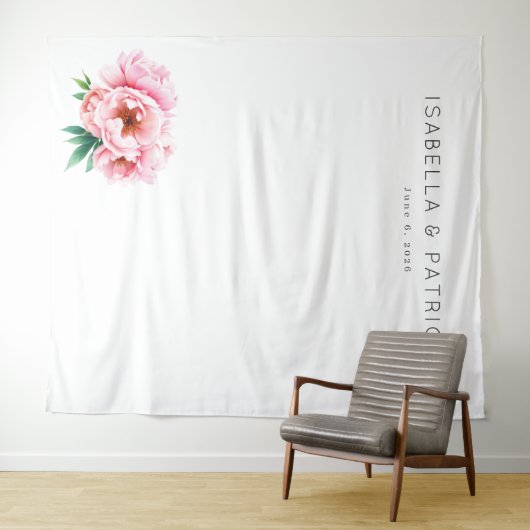 Elegantes Design für Hochzeitsankündigungen Wandteppich (Beispiel (Horizontal))