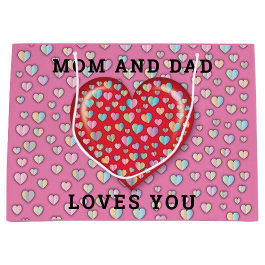 Elegantes Design für Minimalistische Liebe Große Geschenktüte (Vorderseite)