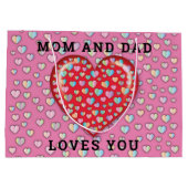 Elegantes Design für Minimalistische Liebe Große Geschenktüte (Rückseite)