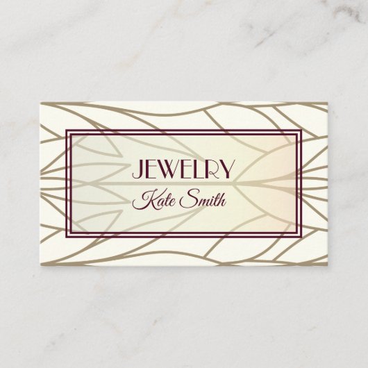Elegantes Design für Schmuckhändler oder Schmuckhe Visitenkarte (Vorderseite)