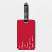 Elegantes Design Gepäckanhänger (Rückseite vertikal)