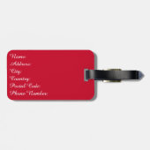 Elegantes Design Gepäckanhänger (Rückseite horizontal)