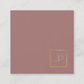 Elegantes Design Gold Monogram Template Moderne Lu Quadratische Visitenkarte (Vorderseite)