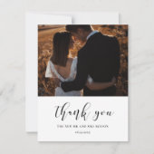 Elegantes Design Hochzeitsfest Foto Dankeskarte (Vorderseite)