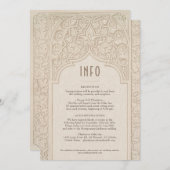 Elegantes Design Hochzeitsstimmung - Informationen Einladung (Vorne/Hinten)