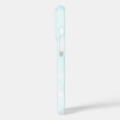 Elegantes Design in hellblau und weiß Case-Mate iPhone Hülle (Rückseite / Links)