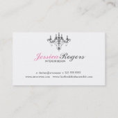 Elegantes Design in Weiß und Schwarz. Visitenkarte (Rückseite)