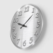 Elegantes Design Metallische arabische Zahlen Silv Große Wanduhr (Winkel)