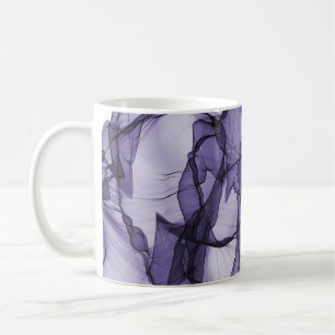 Elegantes Design mit blättrigem Lavendel-Film Kaffeetasse