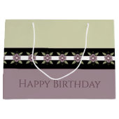 Elegantes Design mit Pflaumendesign Große Geschenktüte (Vorderseite)