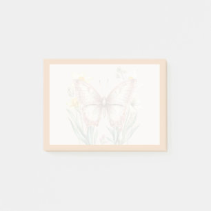 Elegantes Design mit zarten Schmetterlingen und Wi Post-it Klebezettel