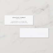 Elegantes Design Moderne, einfach Schlicht Berufli Mini Visitenkarte (Vorne/Hinten)