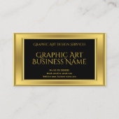 Elegantes Design Moderne Grafik Design Gold Schwar Visitenkarte (Vorderseite)