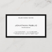 Elegantes Design Modernes, Berufliches Schlichtes Visitenkarte (Rückseite)