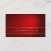 Elegantes Design Modernes Gold Red Elite Schlicht  Visitenkarte (Rückseite)