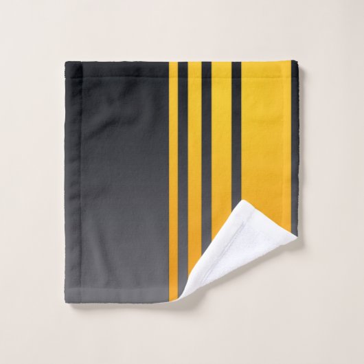 Elegantes Design, modernes Muster, senkrechte Stre Badhandtuch Set (Waschlappen)