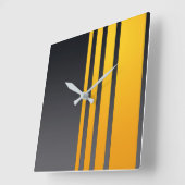 Elegantes Design, modernes Muster, senkrechte Stre Quadratische Wanduhr (Winkel)