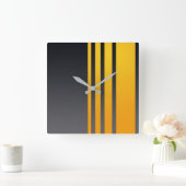 Elegantes Design, modernes Muster, senkrechte Stre Quadratische Wanduhr (Zuhause)