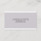 Elegantes Design Modernes, Schlichtes Berufliches Visitenkarte (Rückseite)