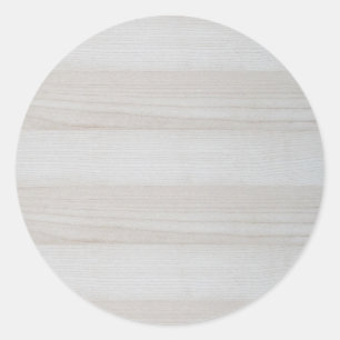 Elegantes Design Natur Leeres Holz Template Trendy Runder Aufkleber