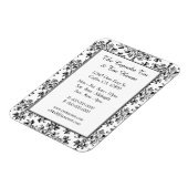 Elegantes Design-Restaurant Damask Muster Magnet (Linke Seite)