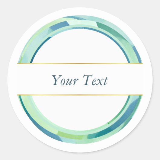 Elegantes Design Runder Aufkleber (Vorderseite)