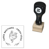 Elegantes Design | Rustikaler individueller Bauern Gummistempel (Stempel)