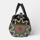 Elegantes Design Schwarz-Grün-Blumen Kunstmuster Duffle Bag (Rechts)