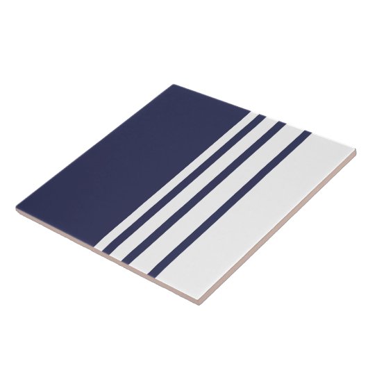 Elegantes Design, senkrechte Streifen, blau, weiß Fliese (Seite)