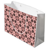 Elegantes Design-Set in Blush Tones Große Geschenktüte (Rückseite Schrägansicht)